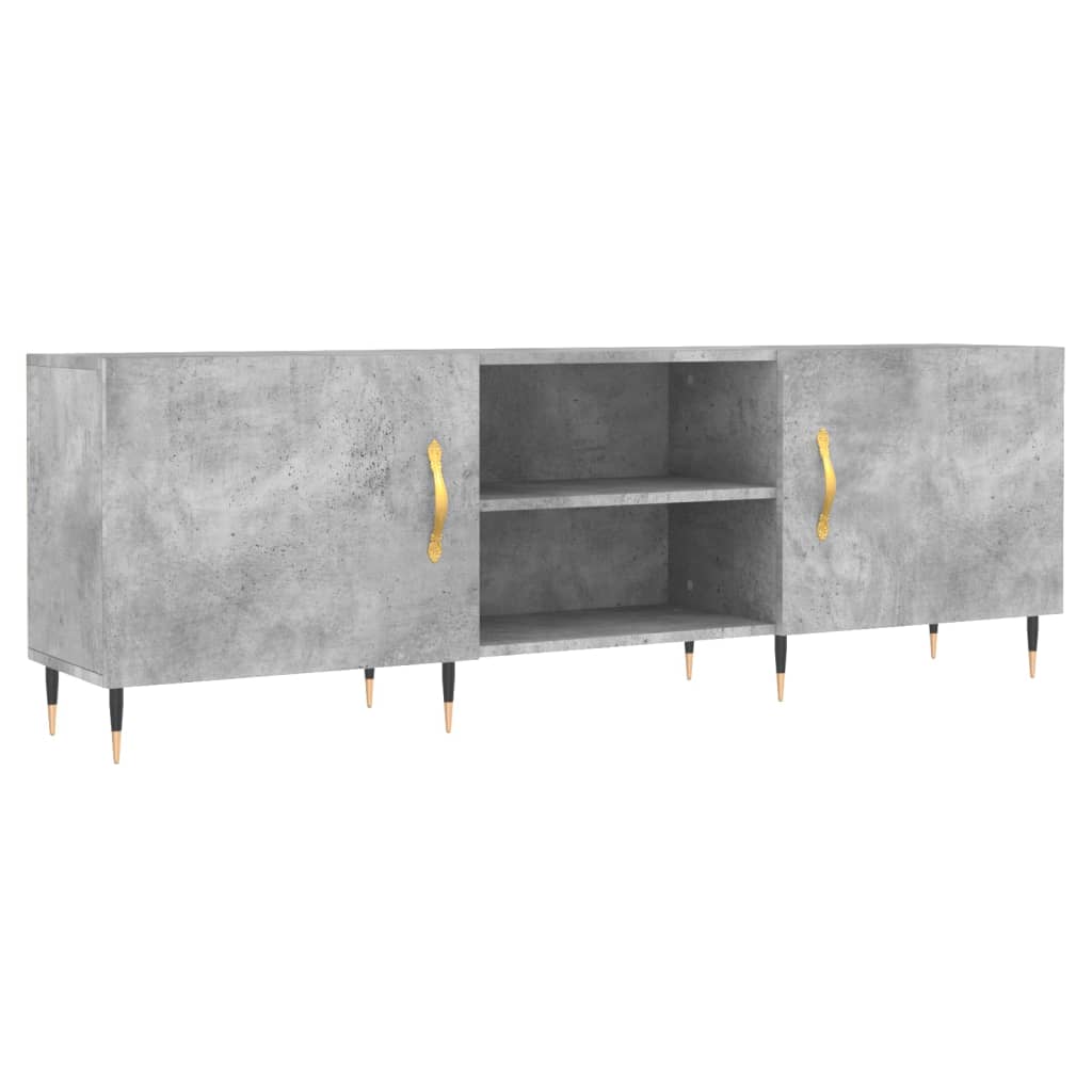 TV Cabinet 150x30x50 cm Engineered Wood Concrete grey