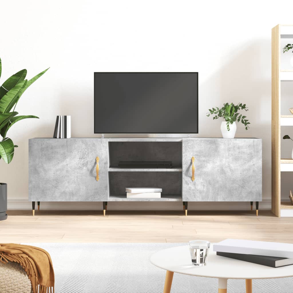 TV Cabinet 150x30x50 cm Engineered Wood Concrete grey