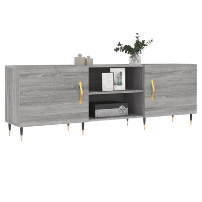 vidaXL TV Cabinet Grey Sonoma 150x30x50 cm Engineered Wood 3