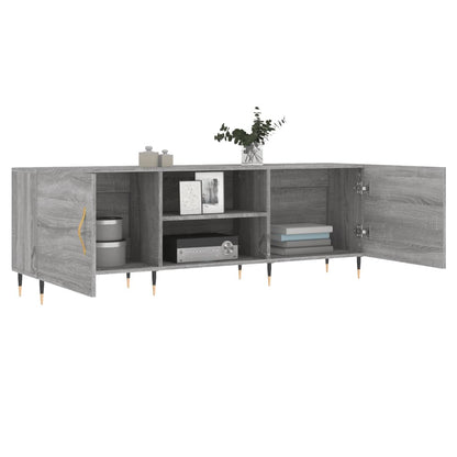 vidaXL TV Cabinet Grey Sonoma 150x30x50 cm Engineered Wood 4