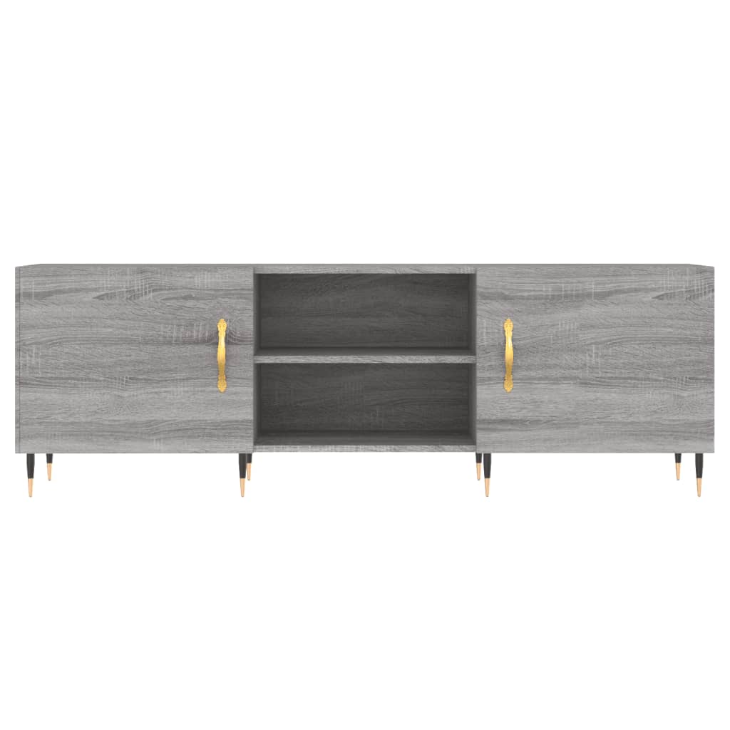 vidaXL TV Cabinet Grey Sonoma 150x30x50 cm Engineered Wood 5