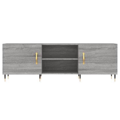 vidaXL TV Cabinet Grey Sonoma 150x30x50 cm Engineered Wood 5