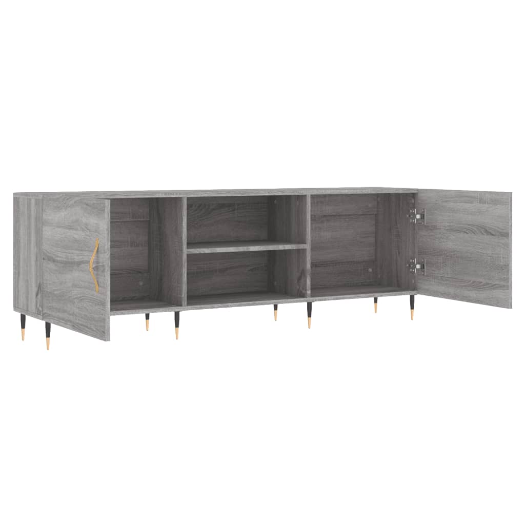 vidaXL TV Cabinet Grey Sonoma 150x30x50 cm Engineered Wood 6