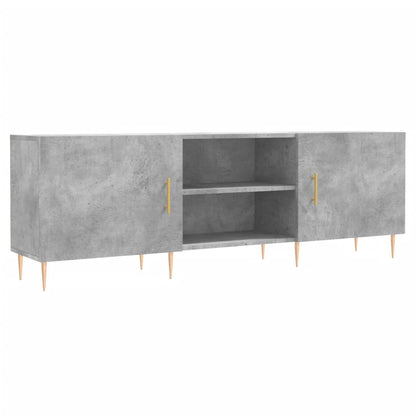 vidaXL TV Cabinet Concrete Grey 150x30x50 cm Engineered Wood 2