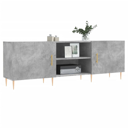 vidaXL TV Cabinet Concrete Grey 150x30x50 cm Engineered Wood 3