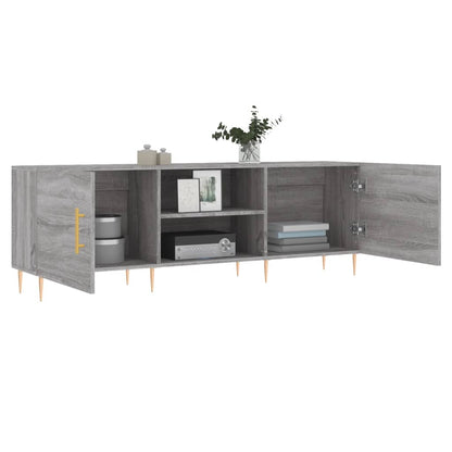vidaXL TV Cabinet Grey Sonoma 150x30x50 cm Engineered Wood 4