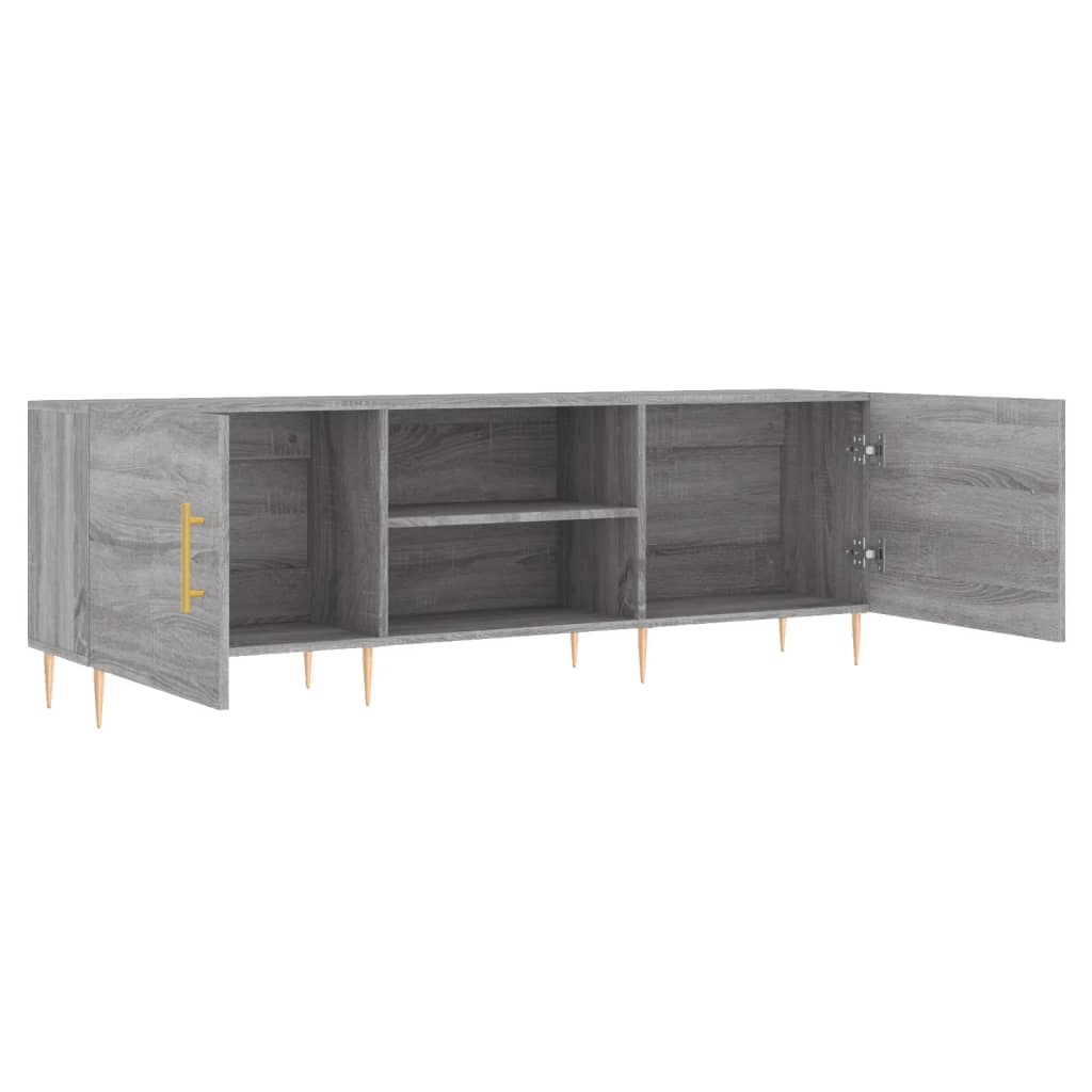 vidaXL TV Cabinet Grey Sonoma 150x30x50 cm Engineered Wood 6