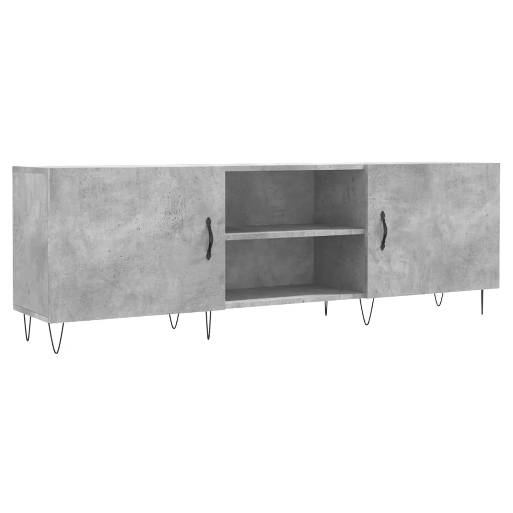 vidaXL TV Cabinet Concrete Grey 150x30x50 cm Engineered Wood 2