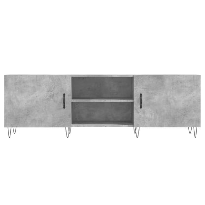 vidaXL TV Cabinet Concrete Grey 150x30x50 cm Engineered Wood 5