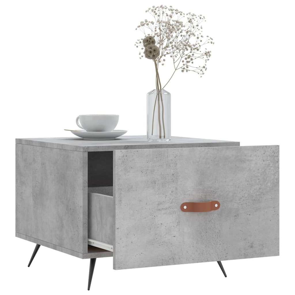 vidaXL Coffee Tables 2 pcs Concrete Grey 50x50x40 cm Engineered Wood 4