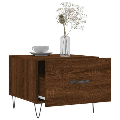vidaXL Coffee Tables 2 pcs Brown Oak 50x50x40 cm Engineered Wood 4