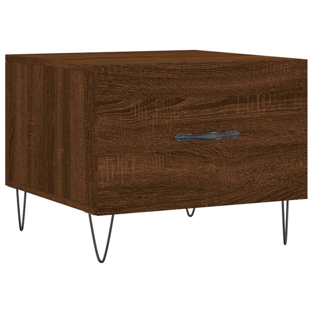 vidaXL Coffee Tables 2 pcs Brown Oak 50x50x40 cm Engineered Wood 5