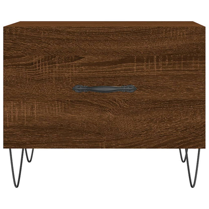 vidaXL Coffee Tables 2 pcs Brown Oak 50x50x40 cm Engineered Wood 6
