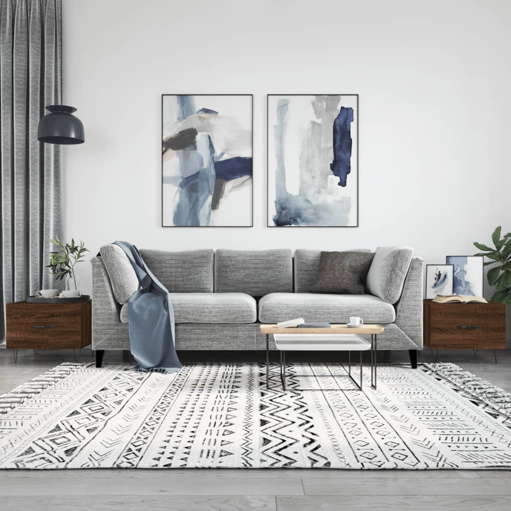 vidaXL Coffee Tables 2 pcs Brown Oak 50x50x40 cm Engineered Wood 1