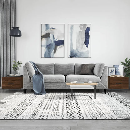 vidaXL Coffee Tables 2 pcs Brown Oak 50x50x40 cm Engineered Wood 1