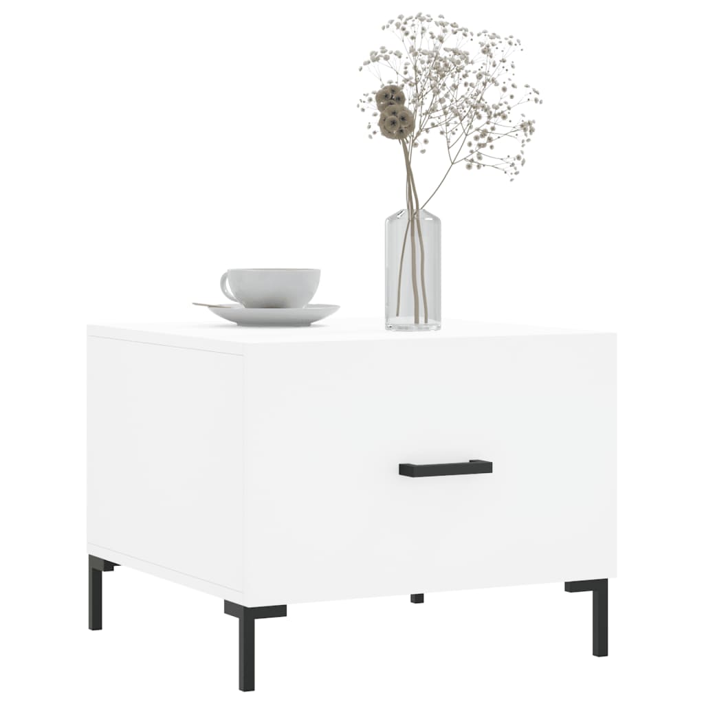 vidaXL Coffee Tables 2 pcs White 50x50x40 cm Engineered Wood 3