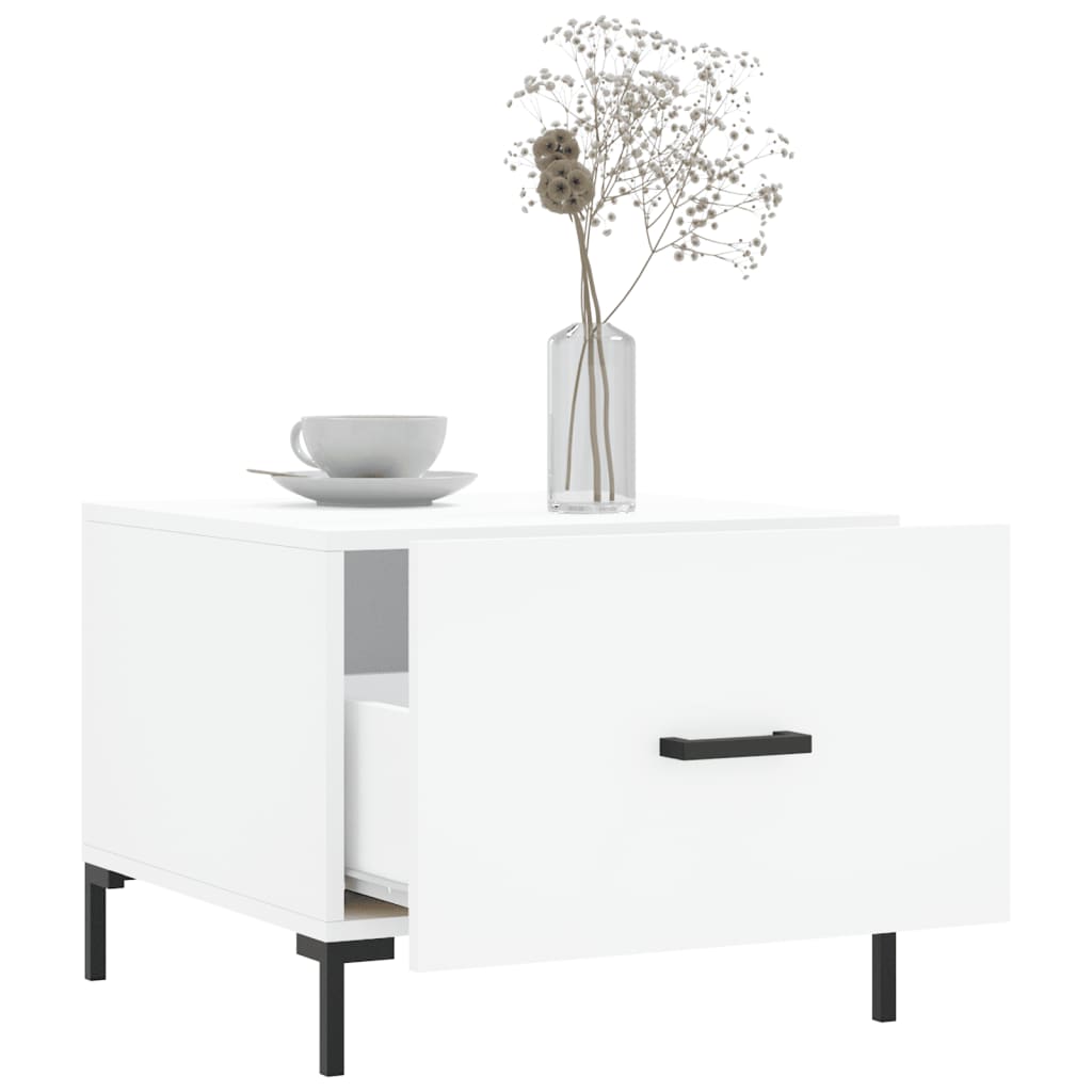 vidaXL Coffee Tables 2 pcs White 50x50x40 cm Engineered Wood 4