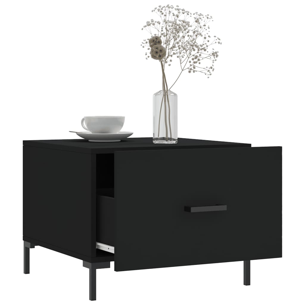 vidaXL Coffee Tables 2 pcs Black 50x50x40 cm Engineered Wood 4