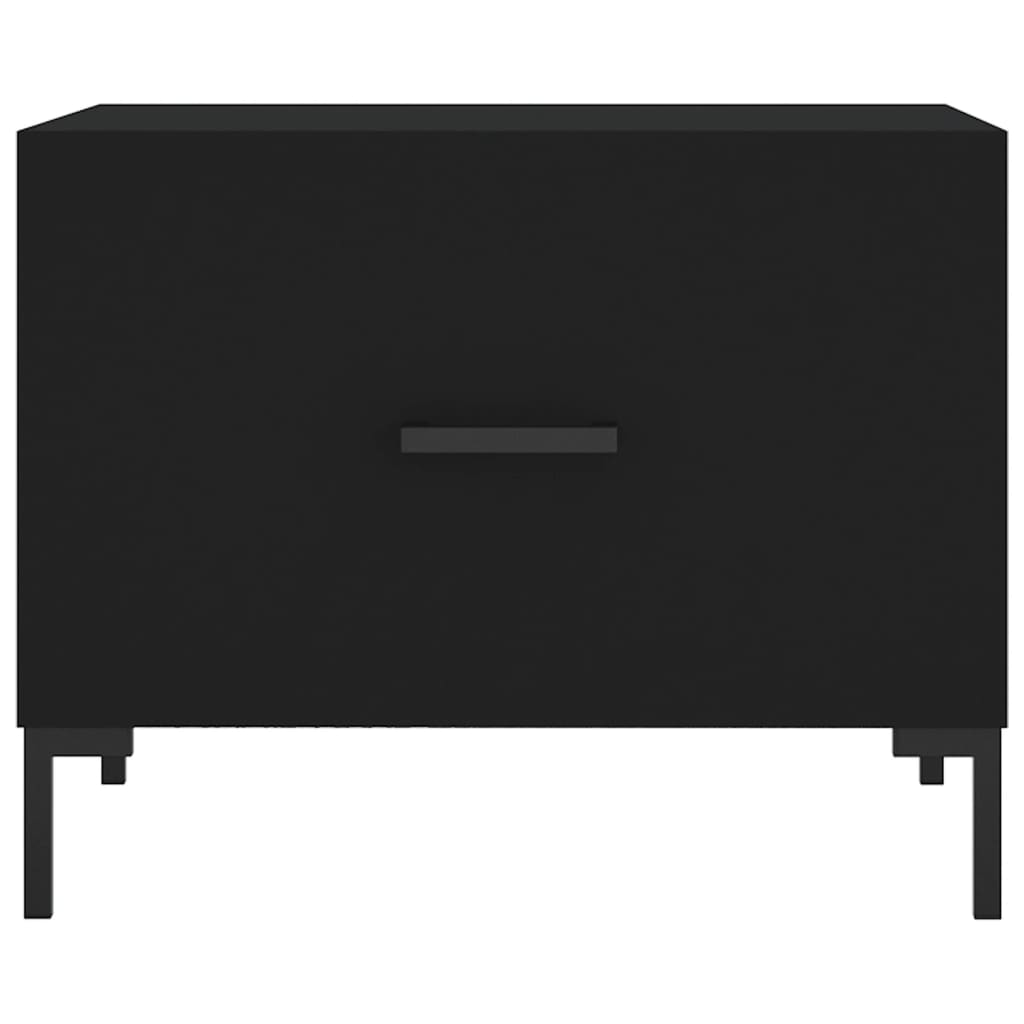 vidaXL Coffee Tables 2 pcs Black 50x50x40 cm Engineered Wood 6