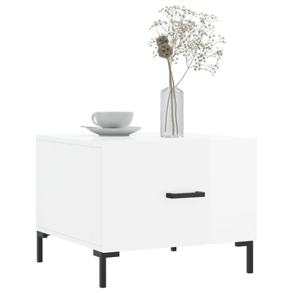 vidaXL Coffee Tables 2pcs High Gloss White 50x50x40 cm Engineered Wood 3