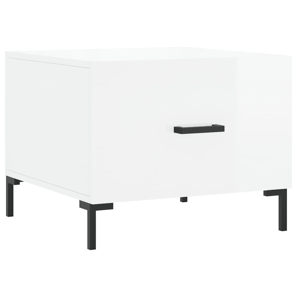 vidaXL Coffee Tables 2pcs High Gloss White 50x50x40 cm Engineered Wood 5
