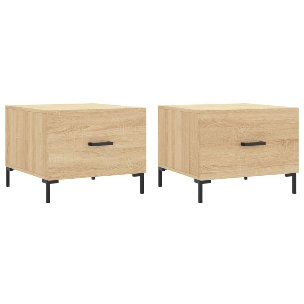vidaXL Coffee Tables 2 pcs Sonoma Oak 50x50x40 cm Engineered Wood 2