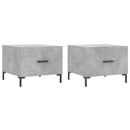 vidaXL Coffee Tables 2 pcs Concrete Grey 50x50x40 cm Engineered Wood 2