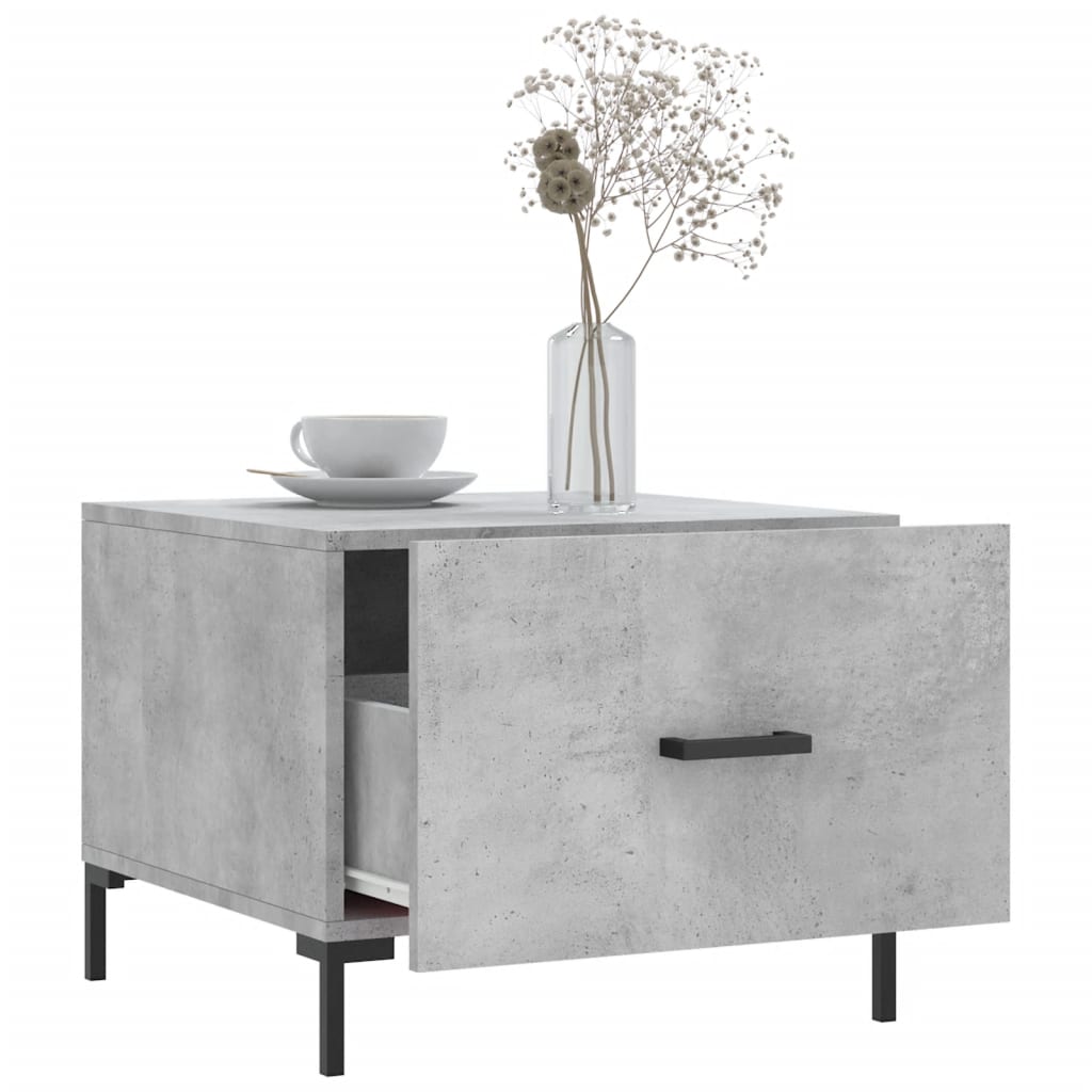 vidaXL Coffee Tables 2 pcs Concrete Grey 50x50x40 cm Engineered Wood 4