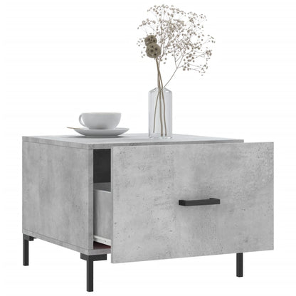 vidaXL Coffee Tables 2 pcs Concrete Grey 50x50x40 cm Engineered Wood 4