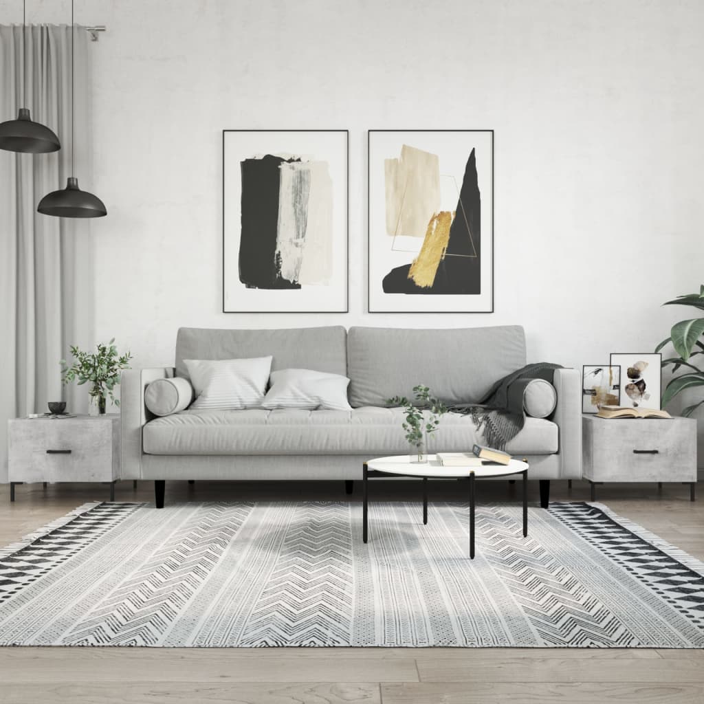 vidaXL Coffee Tables 2 pcs Concrete Grey 50x50x40 cm Engineered Wood 1