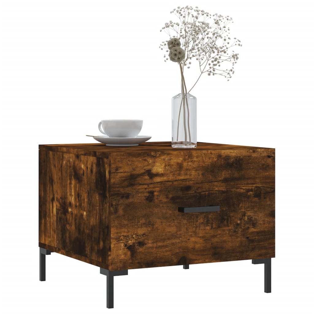 vidaXL Coffee Tables 2 pcs Smoked Oak 50x50x40 cm Engineered Wood 3
