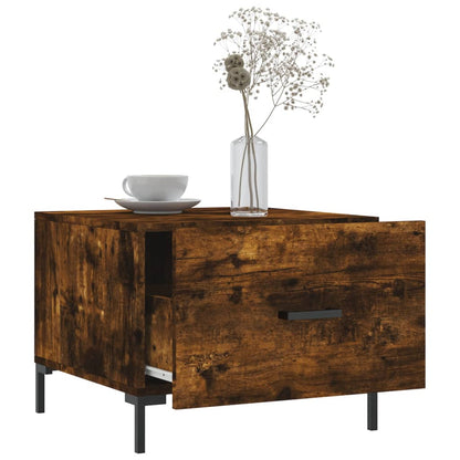 vidaXL Coffee Tables 2 pcs Smoked Oak 50x50x40 cm Engineered Wood 4