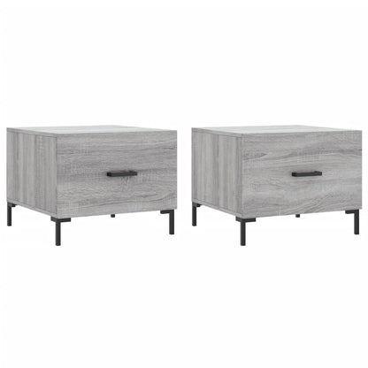 vidaXL Coffee Tables 2 pcs Grey Sonoma 50x50x40 cm Engineered Wood 2