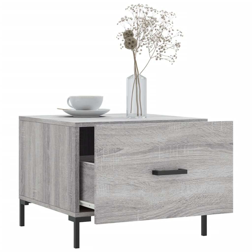 vidaXL Coffee Tables 2 pcs Grey Sonoma 50x50x40 cm Engineered Wood 4