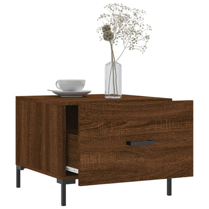 vidaXL Coffee Tables 2 pcs Brown Oak 50x50x40 cm Engineered Wood 4