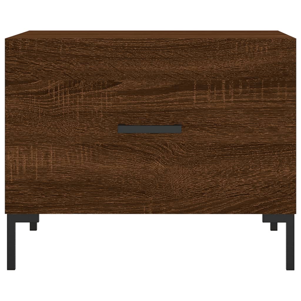 vidaXL Coffee Tables 2 pcs Brown Oak 50x50x40 cm Engineered Wood 6