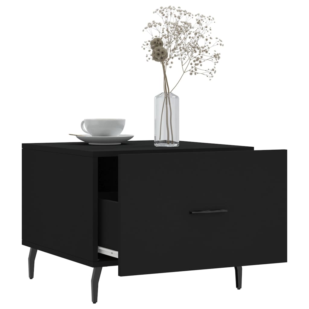 vidaXL Coffee Tables 2 pcs Black 50x50x40 cm Engineered Wood 4