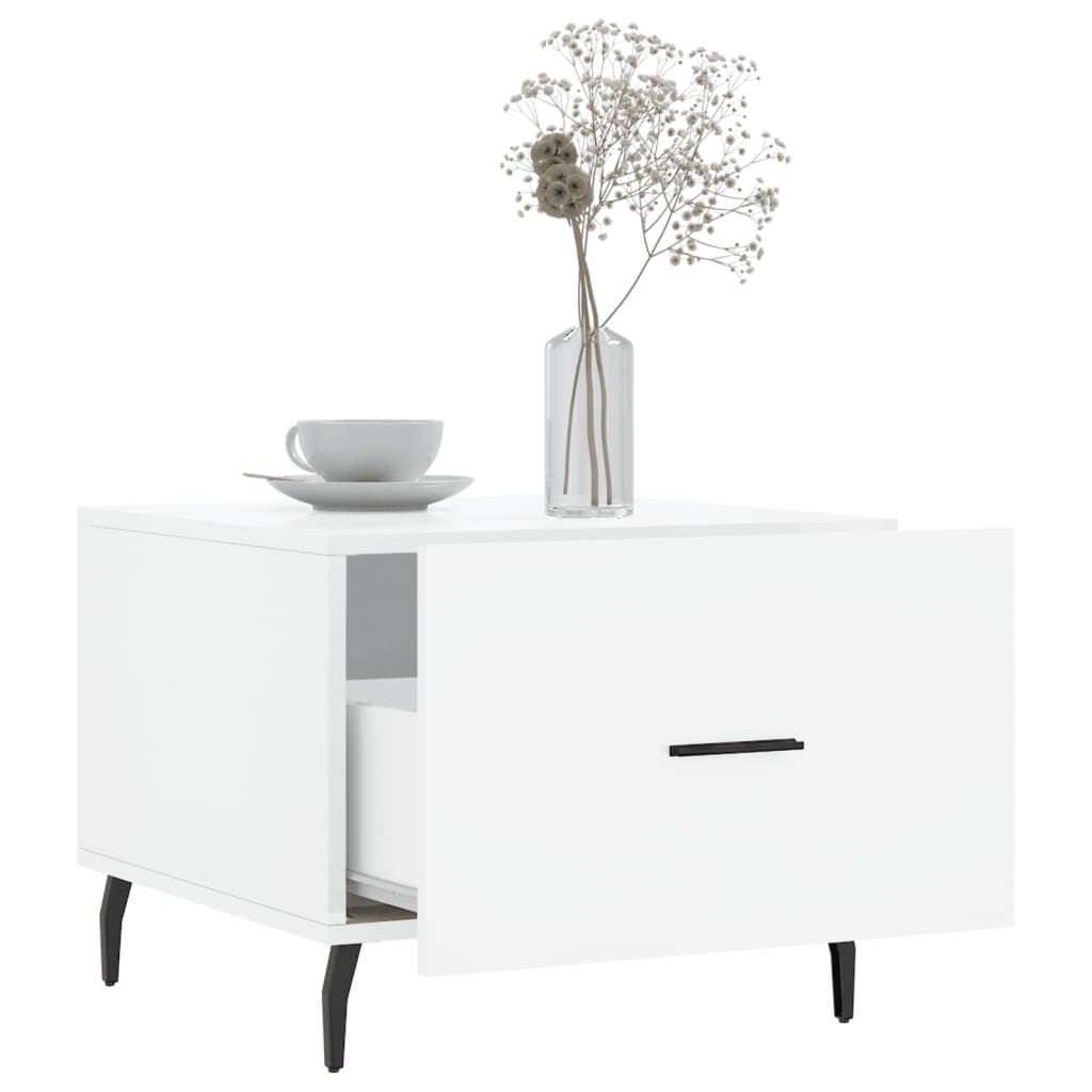 vidaXL Coffee Tables 2pcs High Gloss White 50x50x40 cm Engineered Wood 4