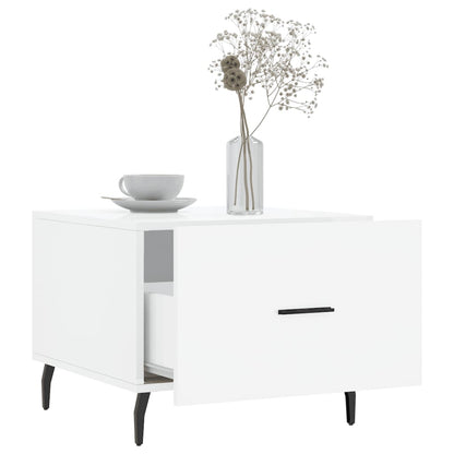 vidaXL Coffee Tables 2pcs High Gloss White 50x50x40 cm Engineered Wood 4