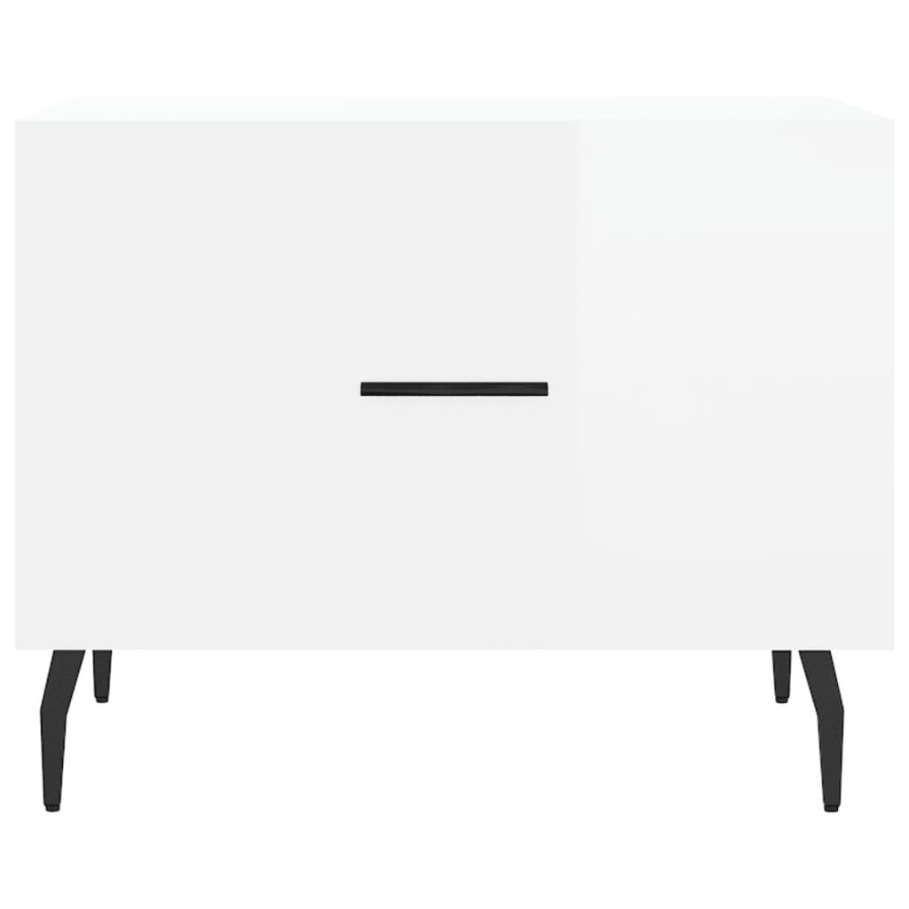 vidaXL Coffee Tables 2pcs High Gloss White 50x50x40 cm Engineered Wood 6