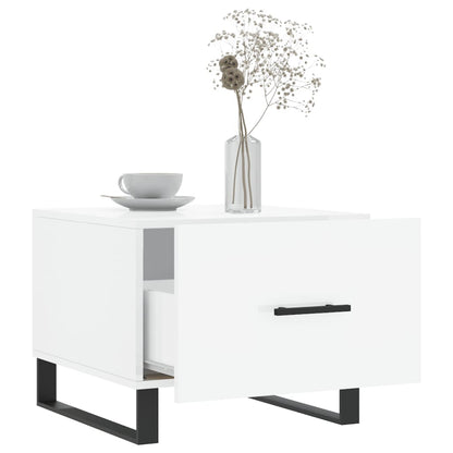 vidaXL Coffee Tables 2pcs High Gloss White 50x50x40 cm Engineered Wood 4