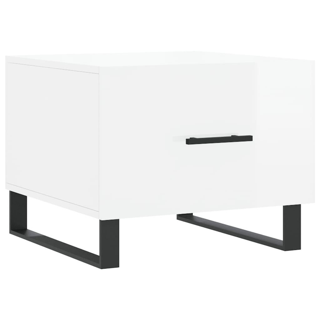 vidaXL Coffee Tables 2pcs High Gloss White 50x50x40 cm Engineered Wood 5