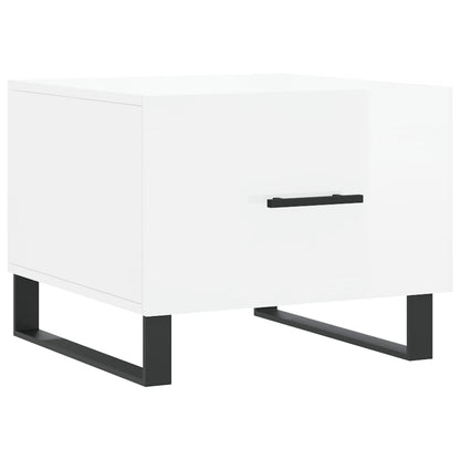vidaXL Coffee Tables 2pcs High Gloss White 50x50x40 cm Engineered Wood 5
