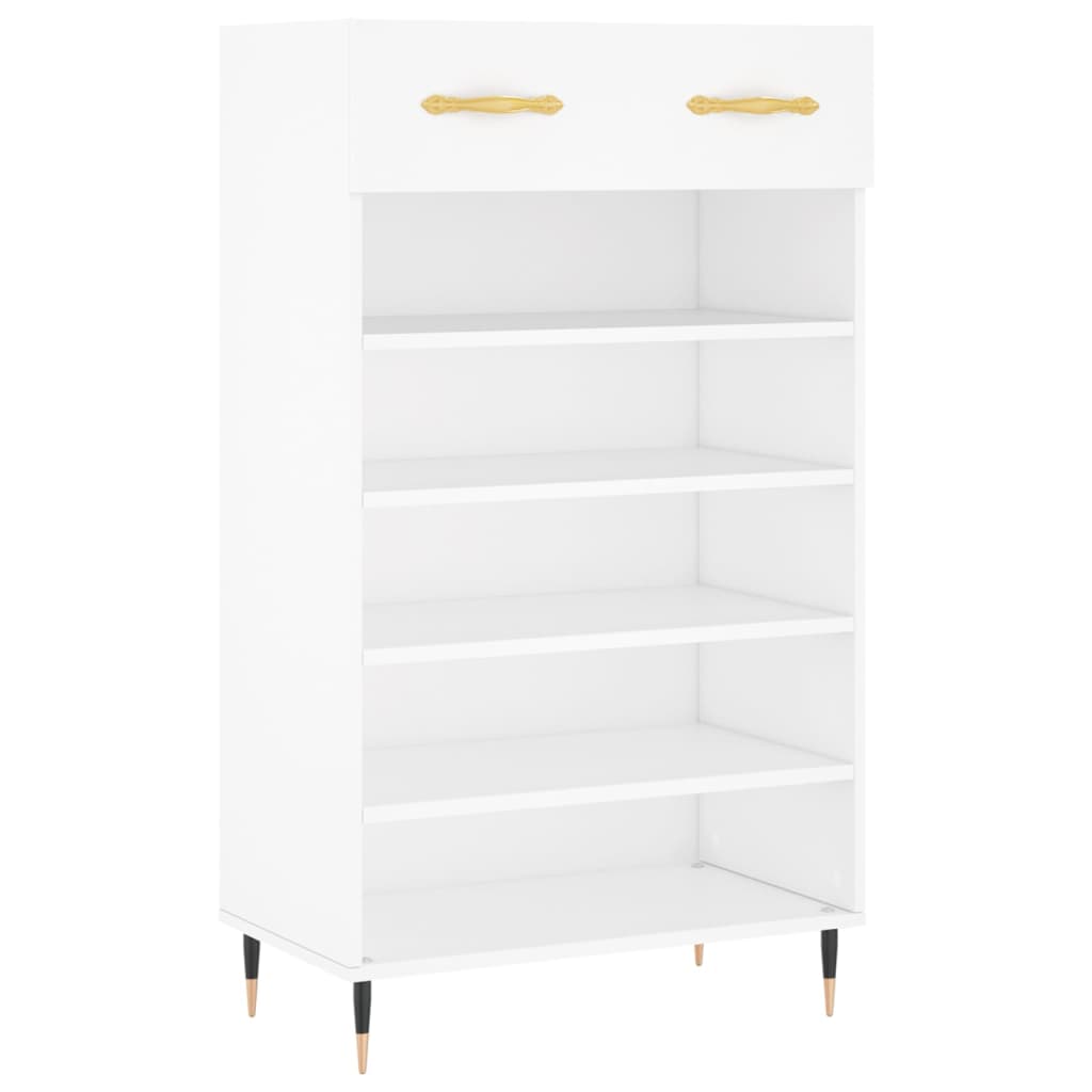vidaXL Shoe Cabinet White 60x35x105 cm Engineered Wood 2
