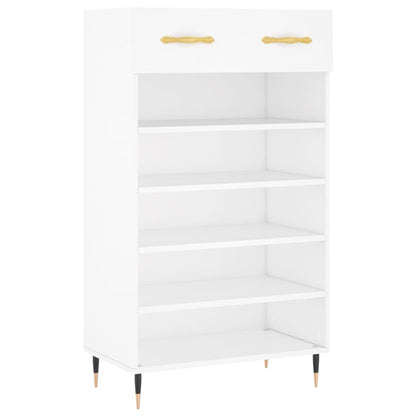vidaXL Shoe Cabinet White 60x35x105 cm Engineered Wood 2