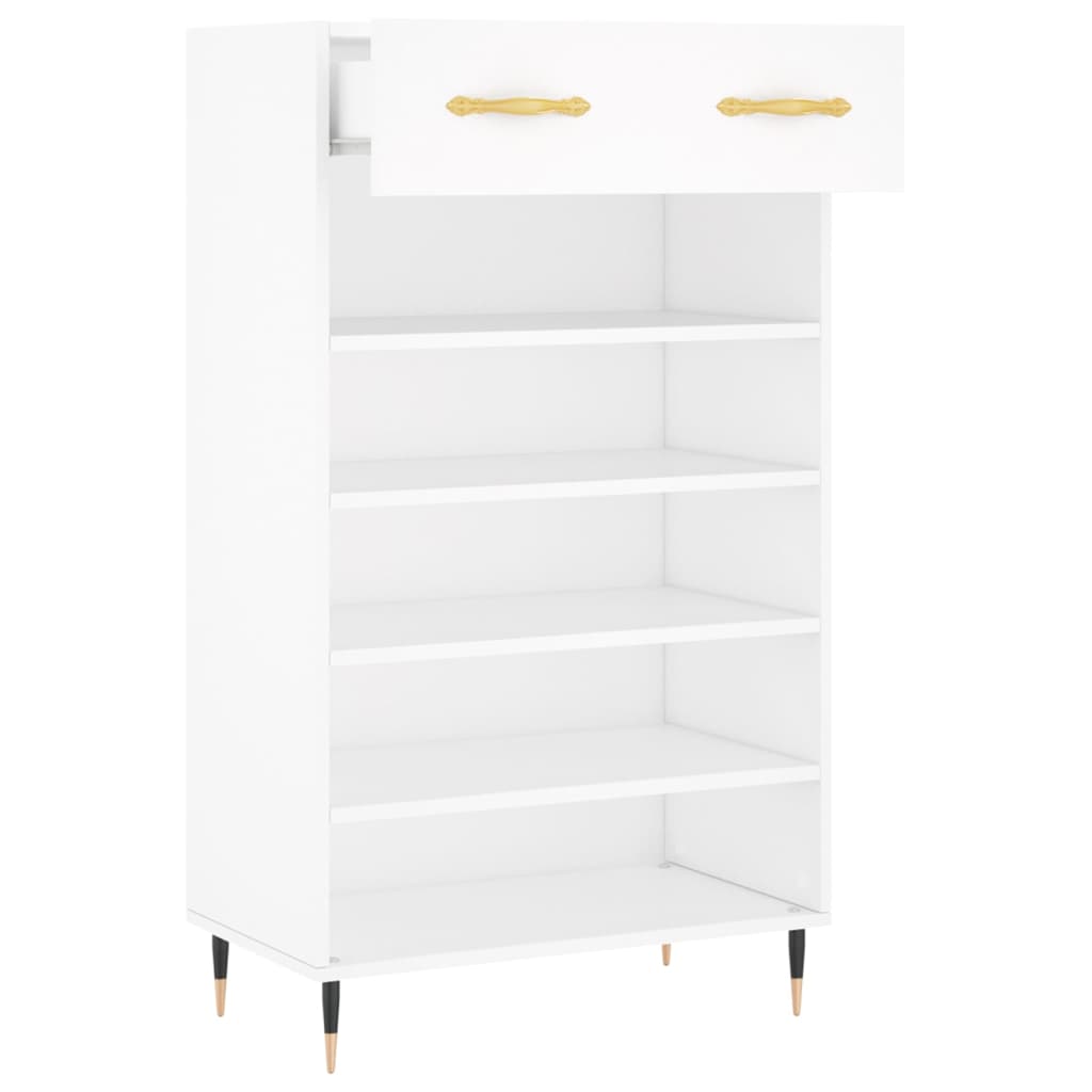 vidaXL Shoe Cabinet White 60x35x105 cm Engineered Wood 5