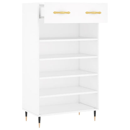 vidaXL Shoe Cabinet White 60x35x105 cm Engineered Wood 5