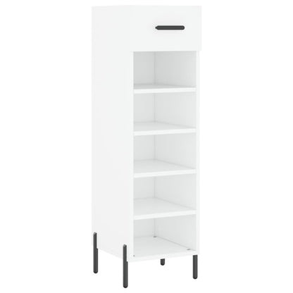 vidaXL Shoe Cabinet White 30x35x105 cm Engineered Wood 2
