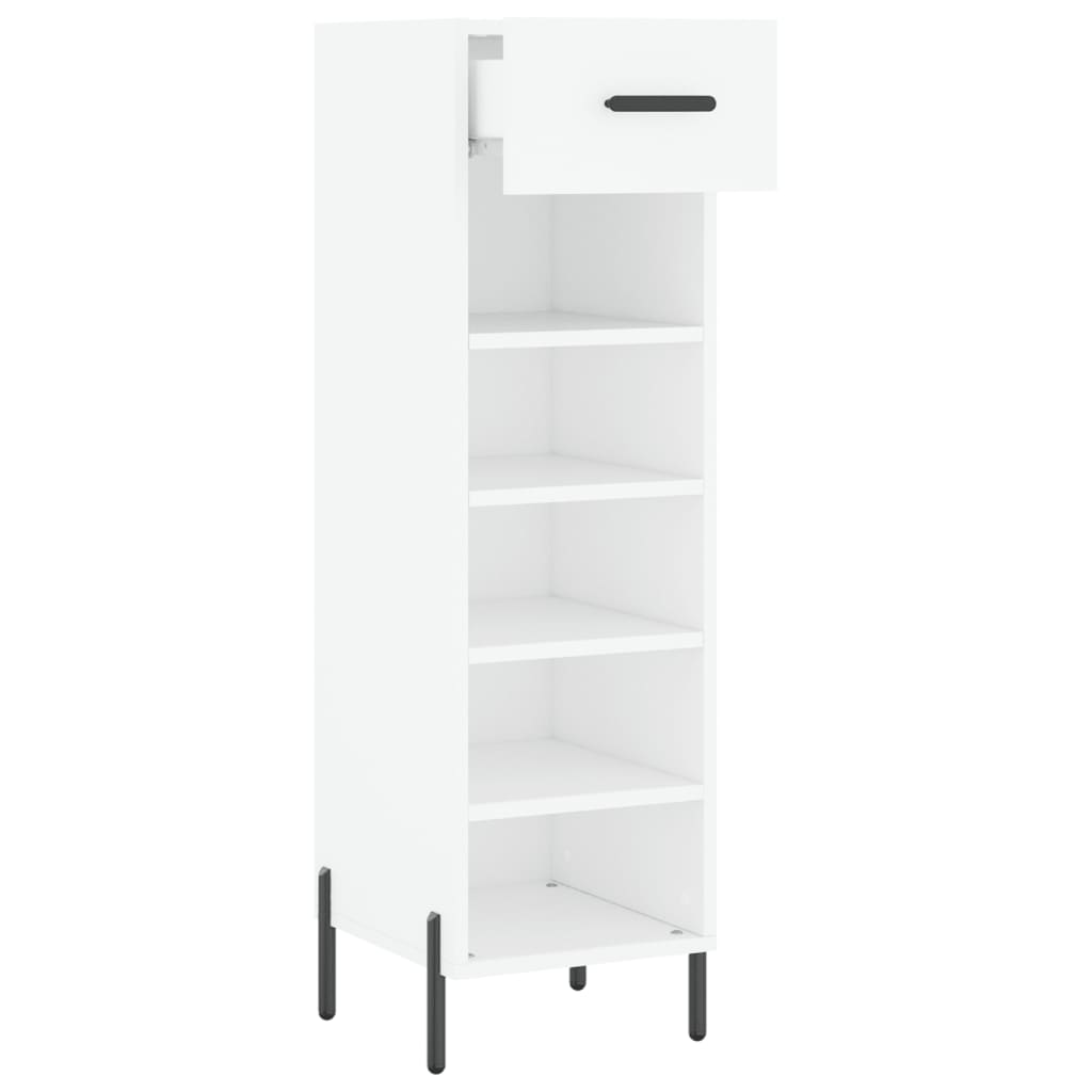 vidaXL Shoe Cabinet White 30x35x105 cm Engineered Wood 3