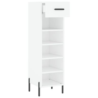 vidaXL Shoe Cabinet White 30x35x105 cm Engineered Wood 3